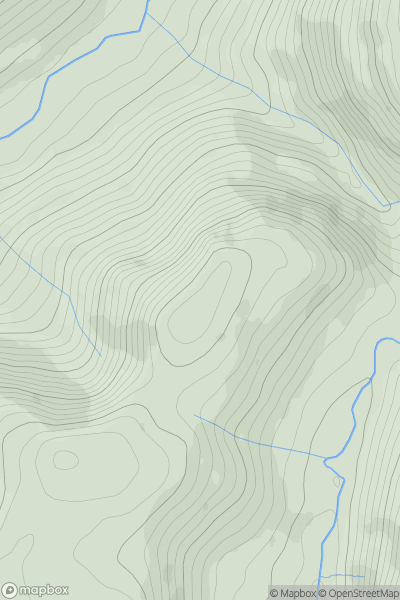 Thumbnail image for Ffridd Ddu [Bala to Welshpool] [SH892158] showing contour plot for surrounding peak